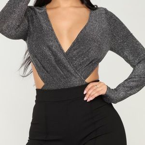 NWOT-Surplice bodysuit